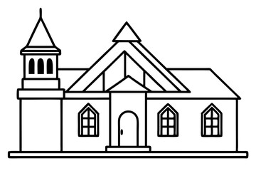 Minimalist House Line Art Vector | House Logo Icon Clipart Illustration on White Background