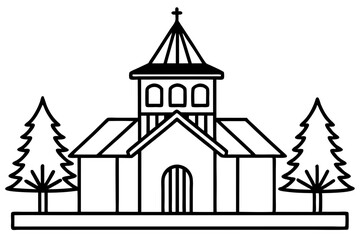 Minimalist House Line Art Vector | House Logo Icon Clipart Illustration on White Background