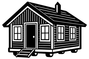 Minimalist House Line Art Vector | House Logo Icon Clipart Illustration on White Background