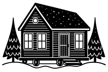 Minimalist House Line Art Vector | House Logo Icon Clipart Illustration on White Background