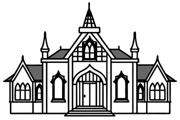 Minimalist House Line Art Vector | House Logo Icon Clipart Illustration on White Background