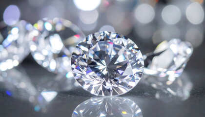 Sparkling Diamonds Close-Up – Witnessing the Unrivaled Brilliance of Luxury and Forever