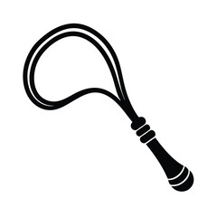 Minimalist Leather Whip Vector Icon