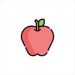 red apple vector illustration