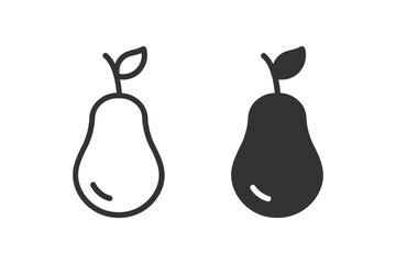 Pear or avocado. Perfect for use in food-related designs, healthy eating themes, or general design elements. Suitable for a variety of applications