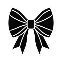 Decorative Golden Bow with Ribbon Vector