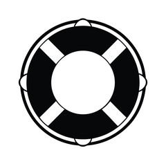 Red Life Buoy Vector Illustration