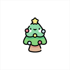 christmas tree on white background