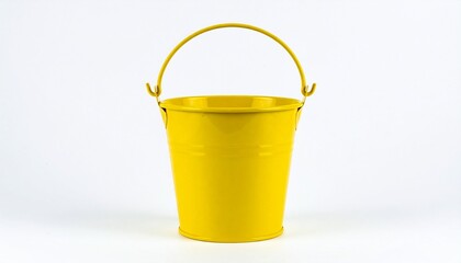 yellow bucket isolated on white background