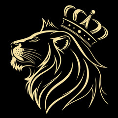 Lion Face Logo Vector Design