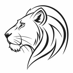 Lion Face Logo Vector Design