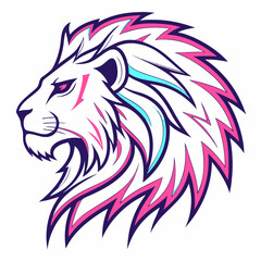 Lion Face Logo Vector Design