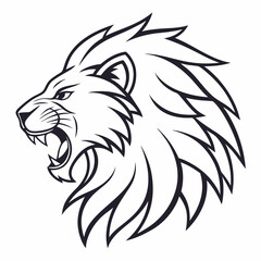 Lion Face Logo Vector Design