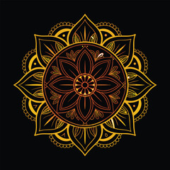 Circular pattern in the form of a mandala. Henna tattoo mandala. Mehndi style. Decorative pattern in oriental style. Coloring book page.