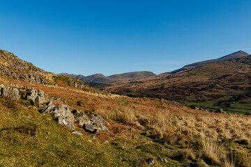 Trail on the cricular route of Moel Hebog, Beddgelert, Snowdonia national park