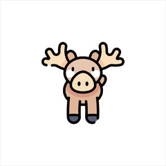 reindeer with christmas tree