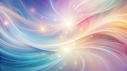 Fototapeta premium Serene Pastel Swirls An Abstract Design Featuring Intertwined, Radiant Curves and Glimmering Lights