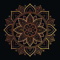 Circular pattern in the form of a mandala. Henna tattoo mandala. Mehndi style. Decorative pattern in oriental style. Coloring book page.