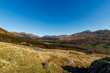 Trail on the cricular route of Moel Hebog, Beddgelert, Snowdonia national park