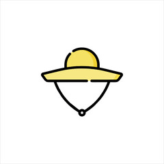 vector illustration of a golden hat