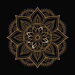 Circular pattern in the form of a mandala. Henna tattoo mandala. Mehndi style. Decorative pattern in oriental style. Coloring book page.