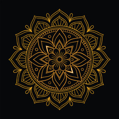 Circular pattern in the form of a mandala. Henna tattoo mandala. Mehndi style. Decorative pattern in oriental style. Coloring book page.