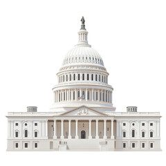 United States Capitol Building facade showcasing its architectural design