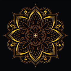 Circular pattern in the form of a mandala. Henna tattoo mandala. Mehndi style. Decorative pattern in oriental style. Coloring book page.