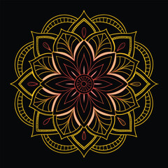 Circular pattern in the form of a mandala. Henna tattoo mandala. Mehndi style. Decorative pattern in oriental style. Coloring book page.