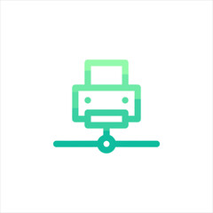 printer icon vector illustration