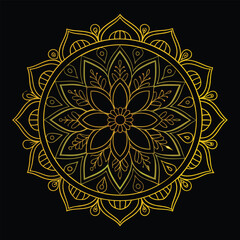 Circular pattern in the form of a mandala. Henna tattoo mandala. Mehndi style. Decorative pattern in oriental style. Coloring book page.