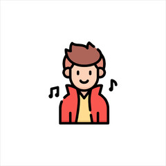 cartoon character of man