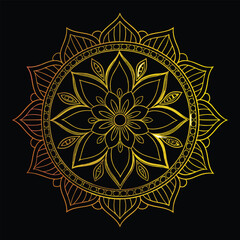 Circular pattern in the form of a mandala. Henna tattoo mandala. Mehndi style. Decorative pattern in oriental style. Coloring book page.