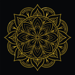 Circular pattern in the form of a mandala. Henna tattoo mandala. Mehndi style. Decorative pattern in oriental style. Coloring book page.