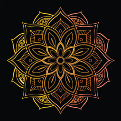 Circular pattern in the form of a mandala. Henna tattoo mandala. Mehndi style. Decorative pattern in oriental style. Coloring book page.