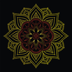 Circular pattern in the form of a mandala. Henna tattoo mandala. Mehndi style. Decorative pattern in oriental style. Coloring book page.