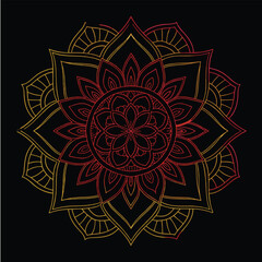 Circular pattern in the form of a mandala. Henna tattoo mandala. Mehndi style. Decorative pattern in oriental style. Coloring book page.