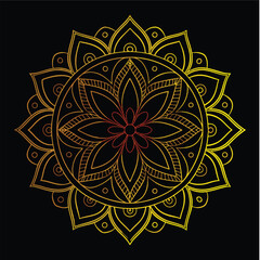 Circular pattern in the form of a mandala. Henna tattoo mandala. Mehndi style. Decorative pattern in oriental style. Coloring book page.