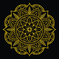 Circular pattern in the form of a mandala. Henna tattoo mandala. Mehndi style. Decorative pattern in oriental style. Coloring book page.