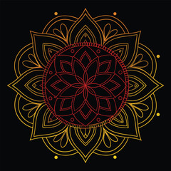 Circular pattern in the form of a mandala. Henna tattoo mandala. Mehndi style. Decorative pattern in oriental style. Coloring book page.