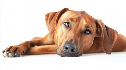 Obraz premium Professional Dog Isolated on White Background for Graphic Design Projects and Publications