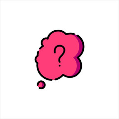 question mark on white background