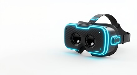 Virtual Reality Headset with Neon Lights