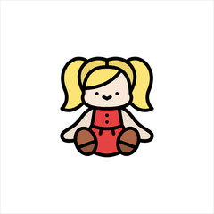 little girl with a toy