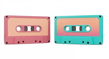 Obraz premium Cassette Tapes Illustration