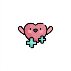 pink elephant with heart