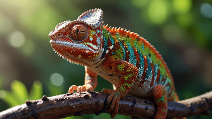 chameleon on a branch