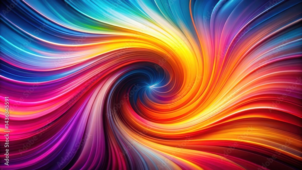 Aufkleber abstract vibrant swirl of color, dynamic energy and motion, a visually striking design for modern ap