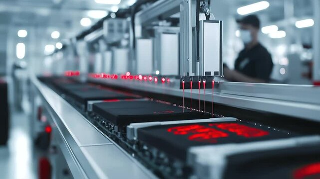 An automated embroidery machine stitching logos on high-quality apparel.