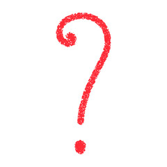 Hand-drawn question mark icon with sketch-style details. Curious doodle symbol for FAQ sections or inquiry prompts. Flat vector illustration isolated on white background.
